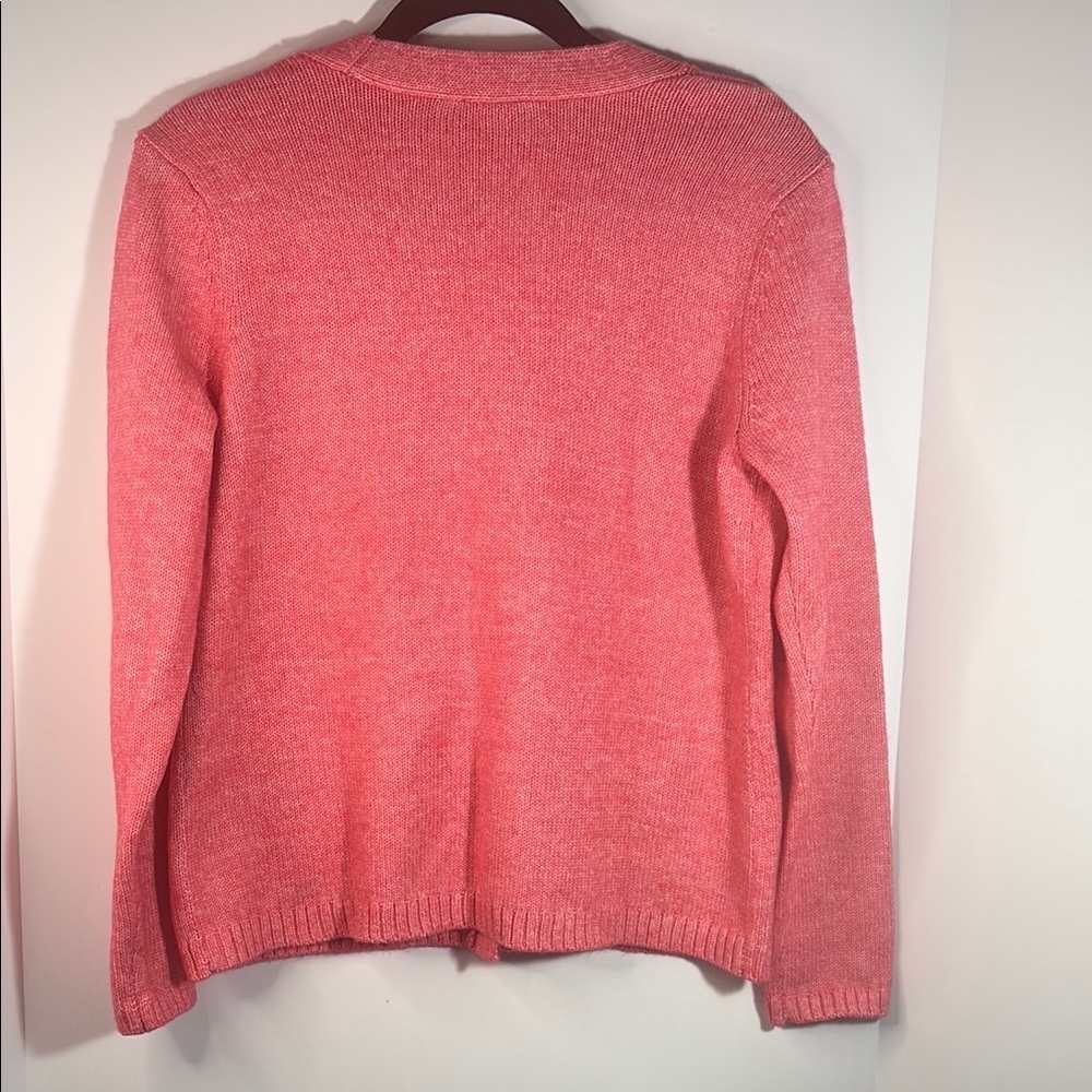 Talbots Coral Button-Up Cardigan - Picture 7 of 12